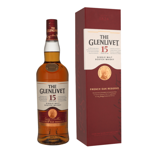 The Glenlivet 15 Years French Oak 70cl Single Malt Whisky + Giftbox