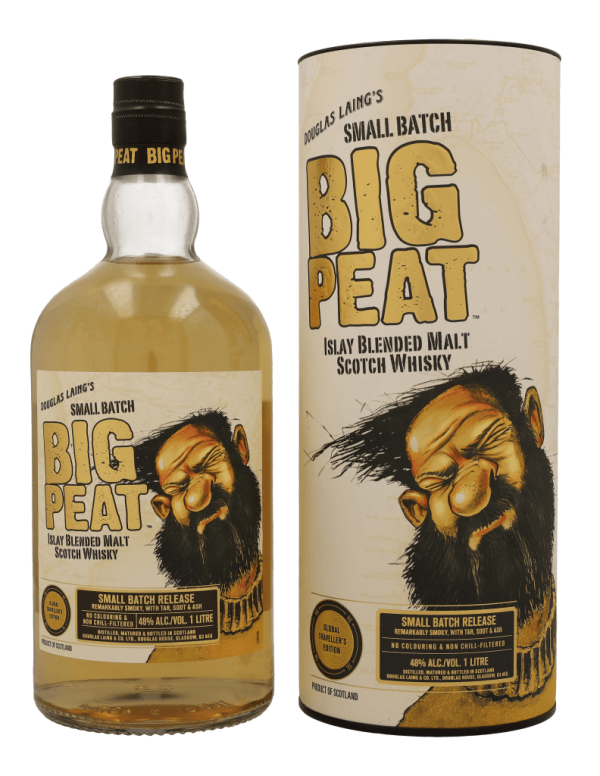 Douglas Laing’s Big Peat 1ltr Blended Malt Whisky + Giftbox