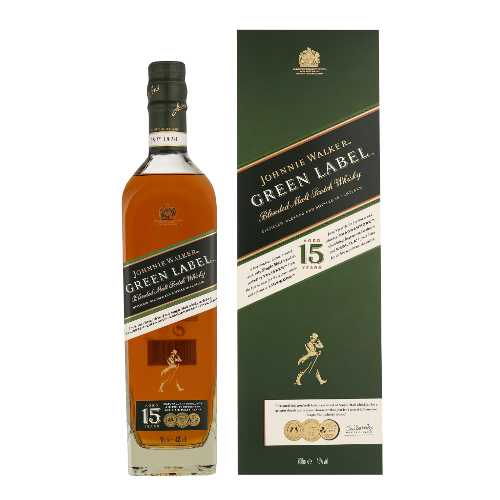 Johnnie Walker 15 Years Green Label 70cl Whisky + Giftbox