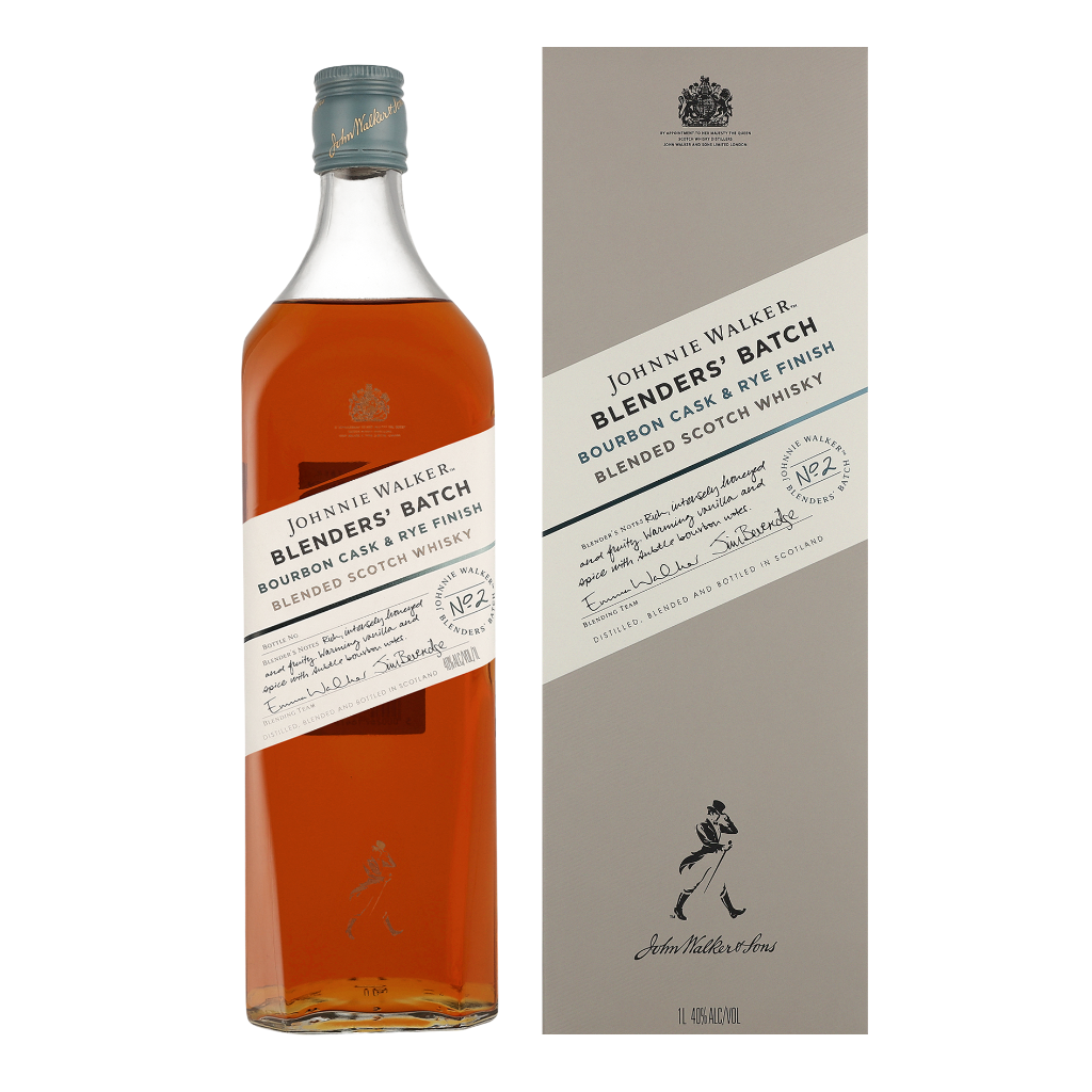 Johnnie Walker Blender’s Batch Bourbon Cask 1ltr Whisky + Giftbox