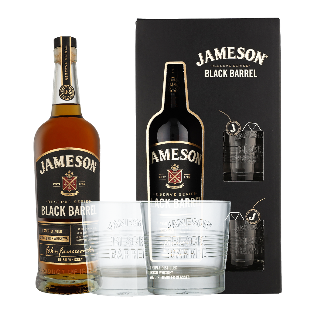 Jameson Black Barrel + 2 glazen 70cl Whisky